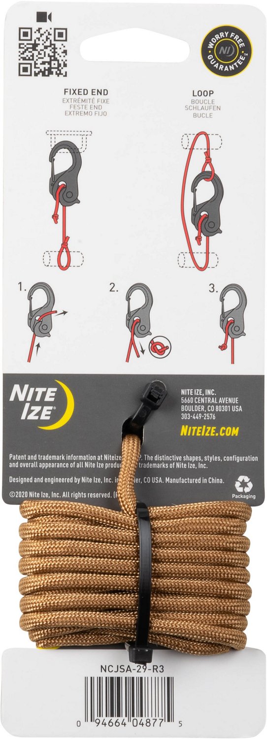 Nite Ize CamJam XT Aluminum Cord Tightener with Coyote Paracord