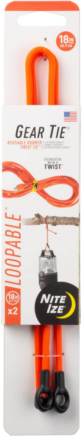 Nite Ize 18 in Gear Tie Loopable Twist Ties 2-Pack - view number 3