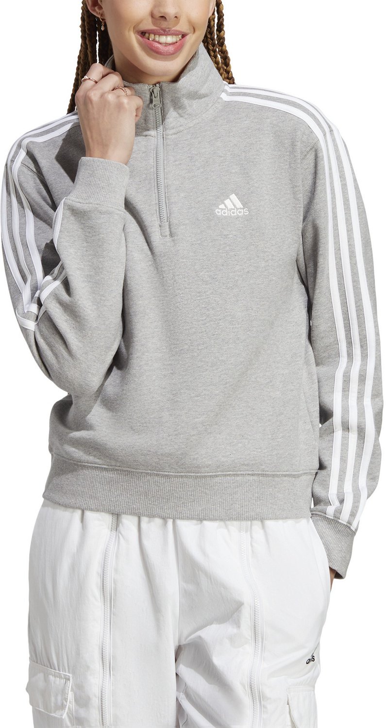 adidas Women's Essentials 3Stripe 1/4 Zip Sweatshirt