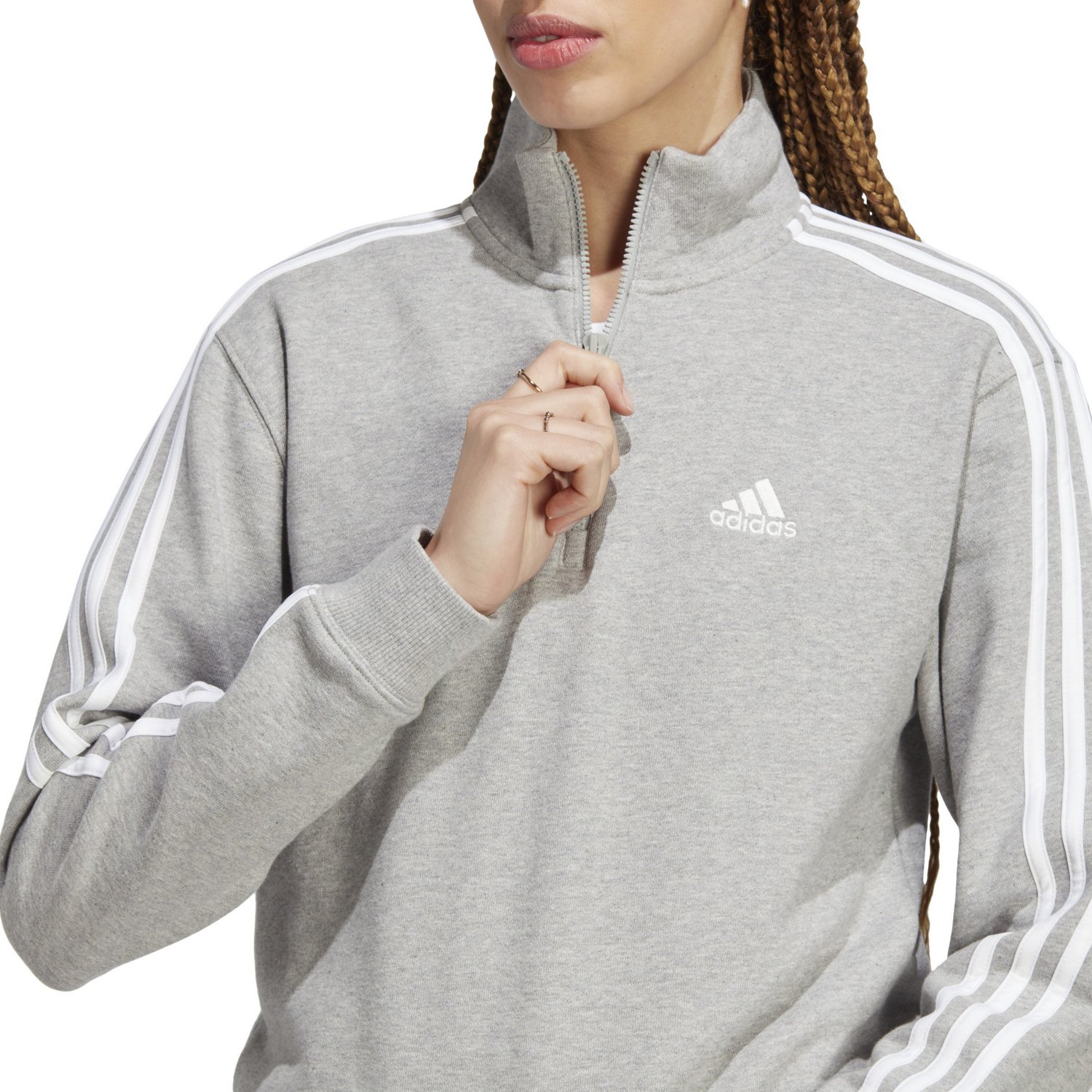 adidas Women's Essentials 3Stripe 1/4 Zip Sweatshirt - view number 3