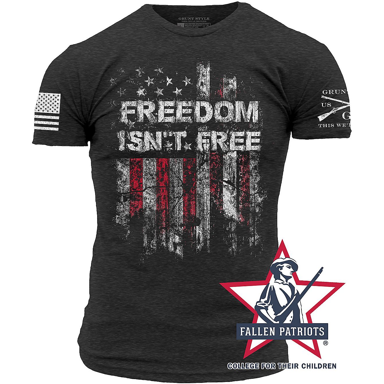Grunt Style Men's Freedom Isn’t Free Graphic T-shirt                                                                           - view number 1