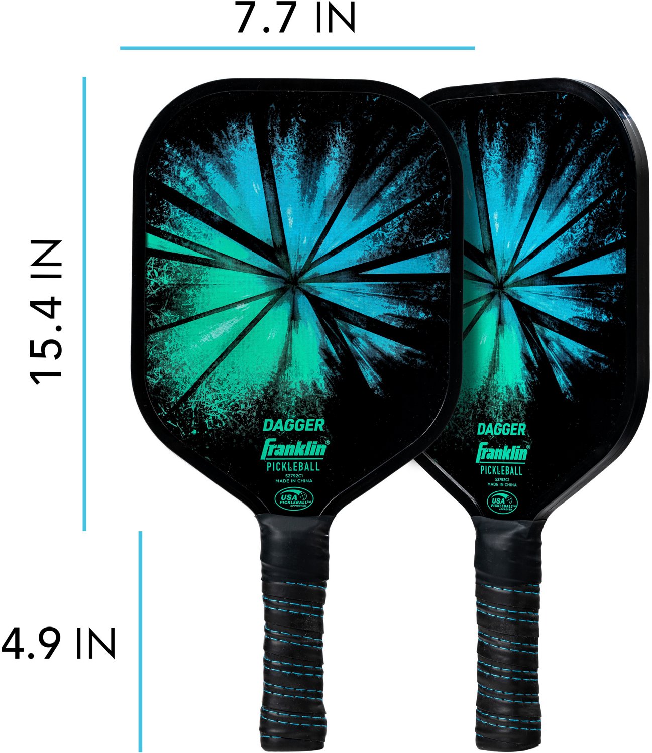 Franklin Dagger Polypropylene Pickleball Paddles and Pickleballs Set for 2 Players                                               - view number 4