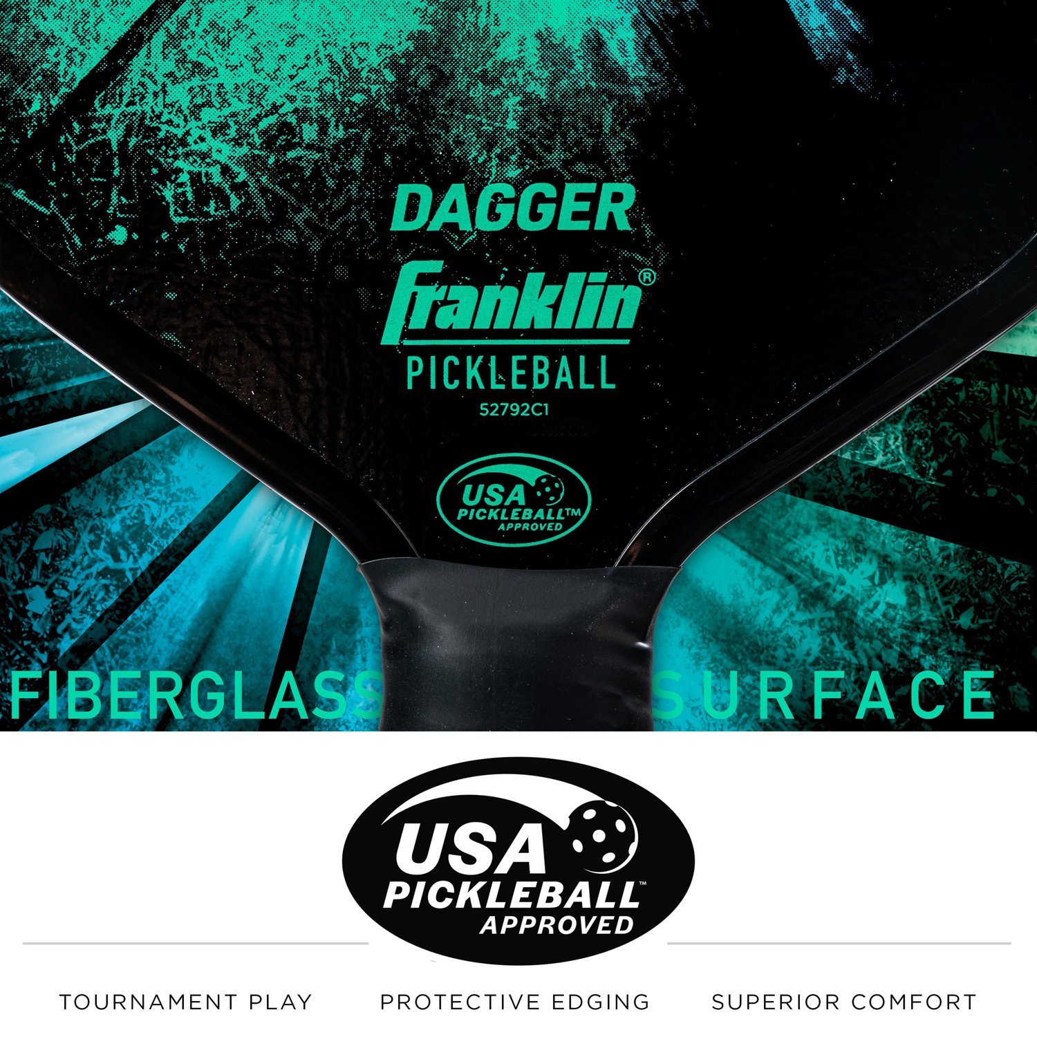 Franklin Dagger Polypropylene Pickleball Paddles and Pickleballs Set for 2 Players                                               - view number 8