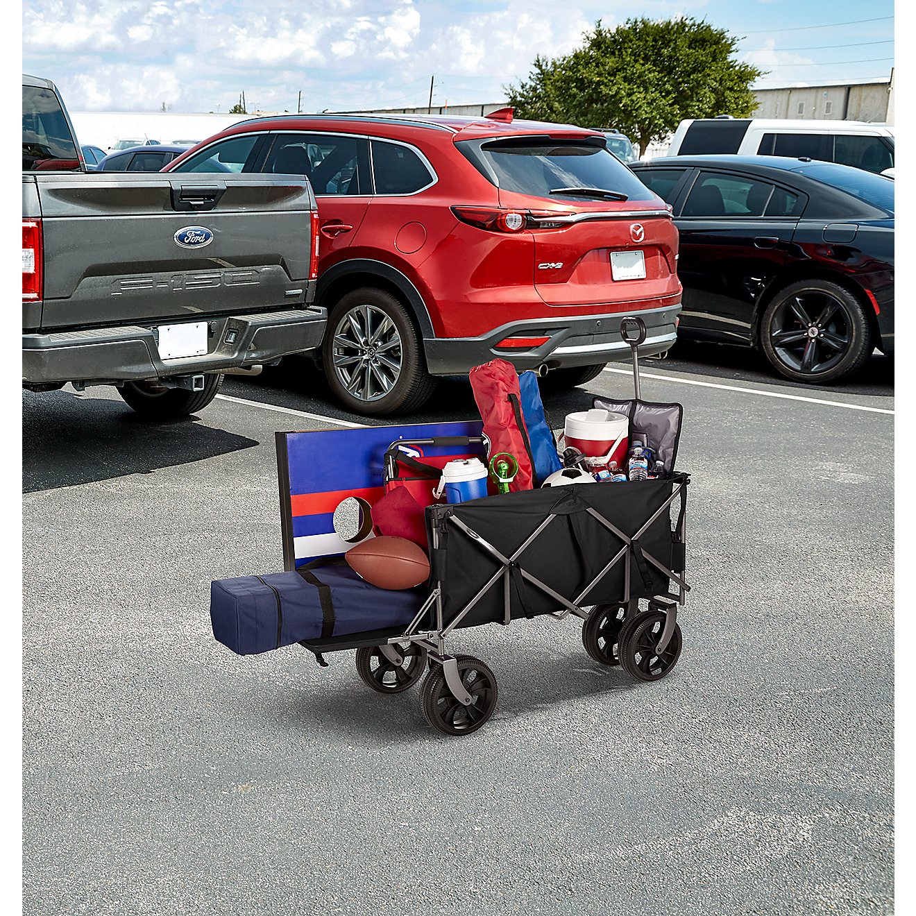 Academy Sports + Outdoors XL Folding Wagon with Tailgate and Strap                                                               - view number 16