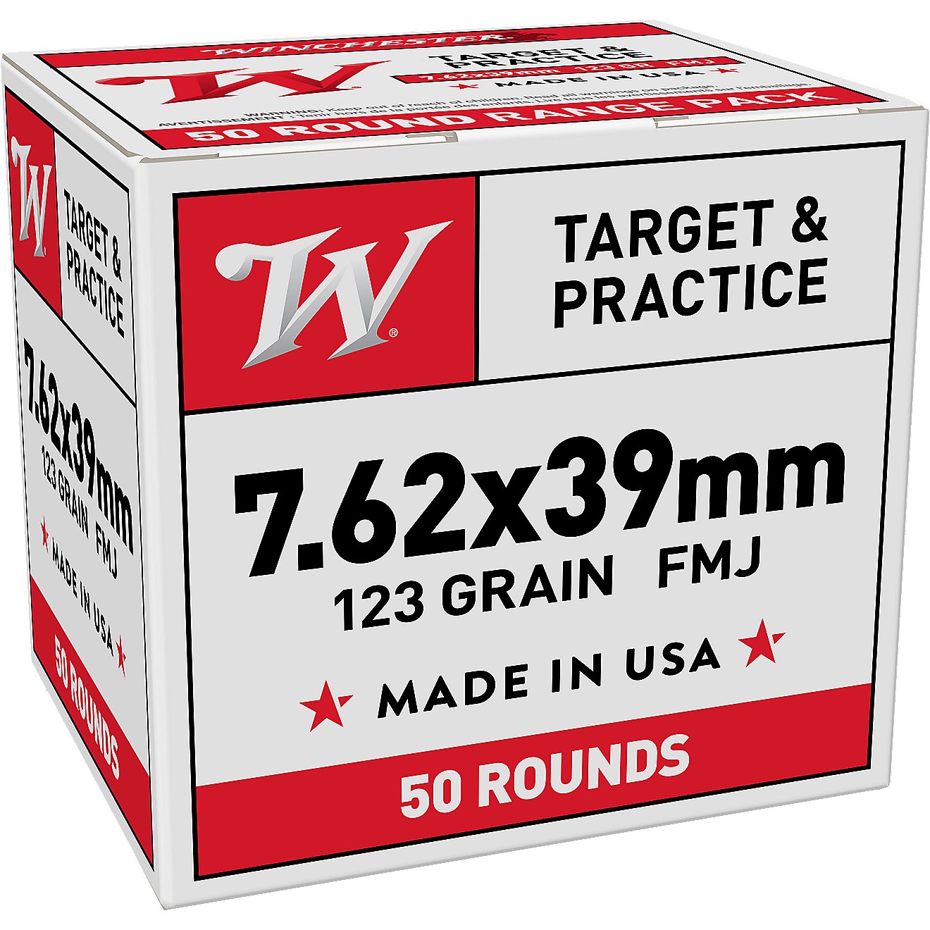 Winchester 7.62 x 39mm 123-Grain Rifle Shotshell Ammunition - 50 Rounds                                                          - view number 1