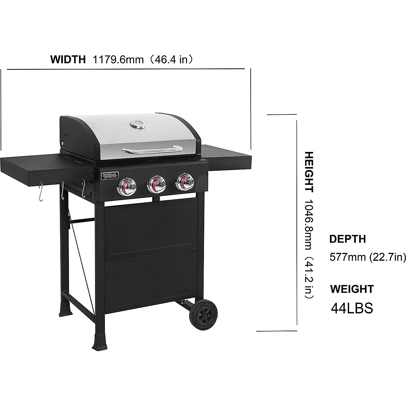 Outdoor Gourmet 3-Burner Gas Grill                                                                                               - view number 10