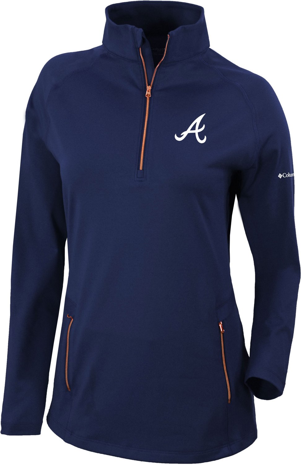 Columbia Sportswear Women's Atlanta Braves Omni-WICK Outward Nine 1/4-Zip Shirt