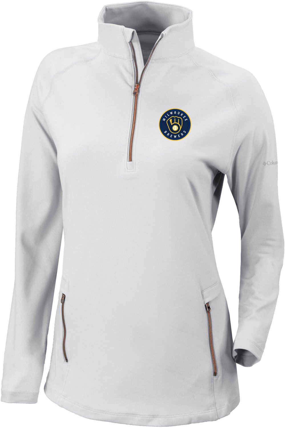 Columbia Sportswear Women's Milwaukee Brewers Omni-WICK Outward Nine 1/4-Zip Shirt