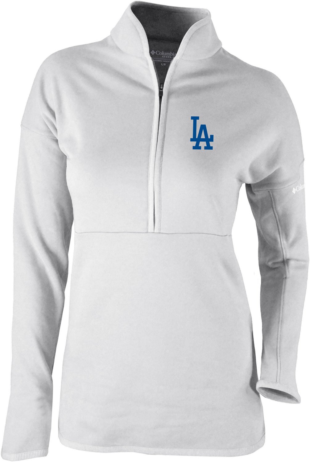 Los Angeles DODGERS Long Funnel Neck tube hoodie full zip blue