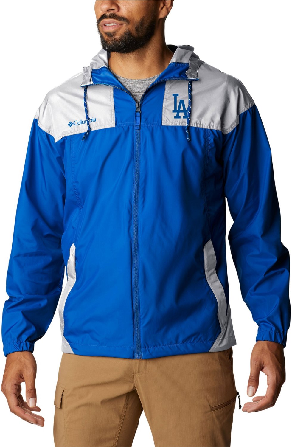 Columbia Sportswear Men's Los Angeles Dodgers Flash Challenger Windbreaker Jacket Grey, Large - MLB Outerwear Adult/Youth at Academy Sports