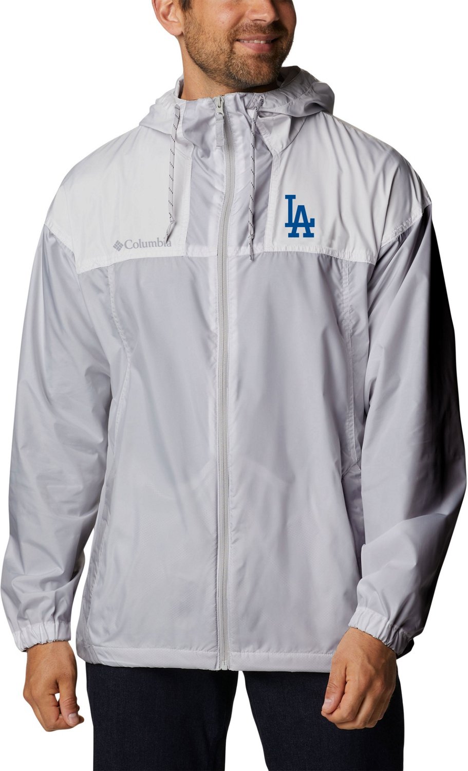 Men's Columbia White Los Angeles Dodgers Omni-Wick Drive Polo Size: Small