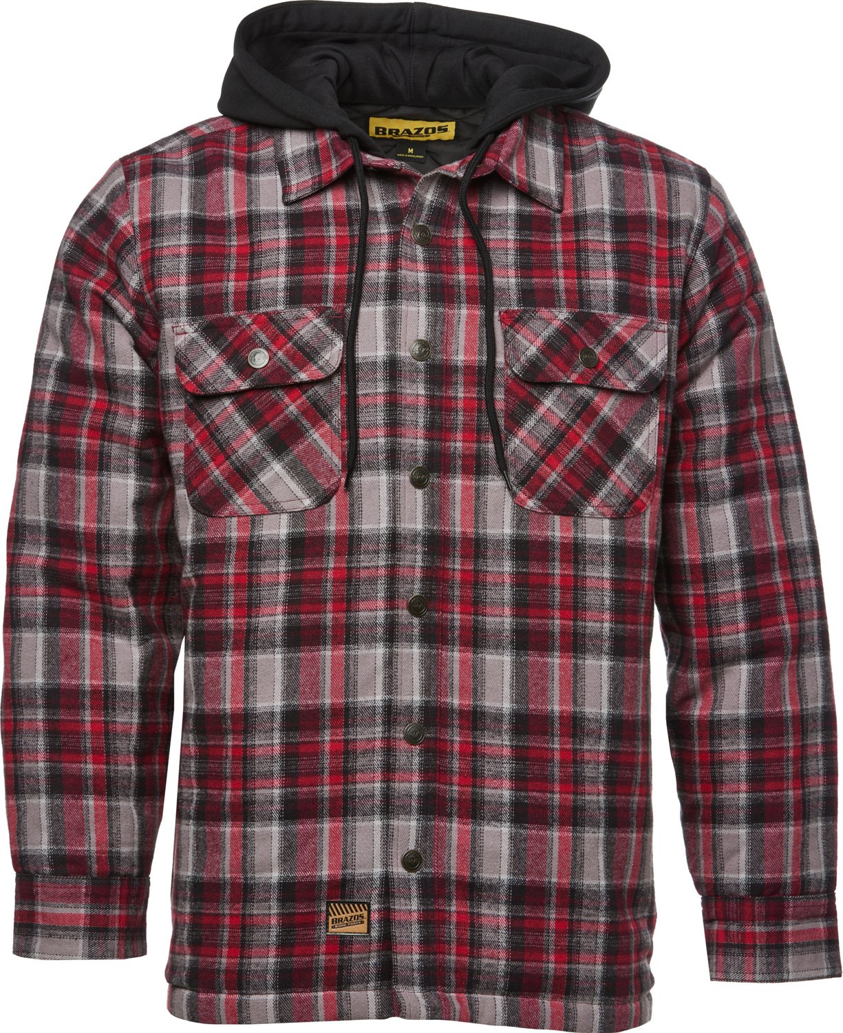 Mens flannel jackets online with hood