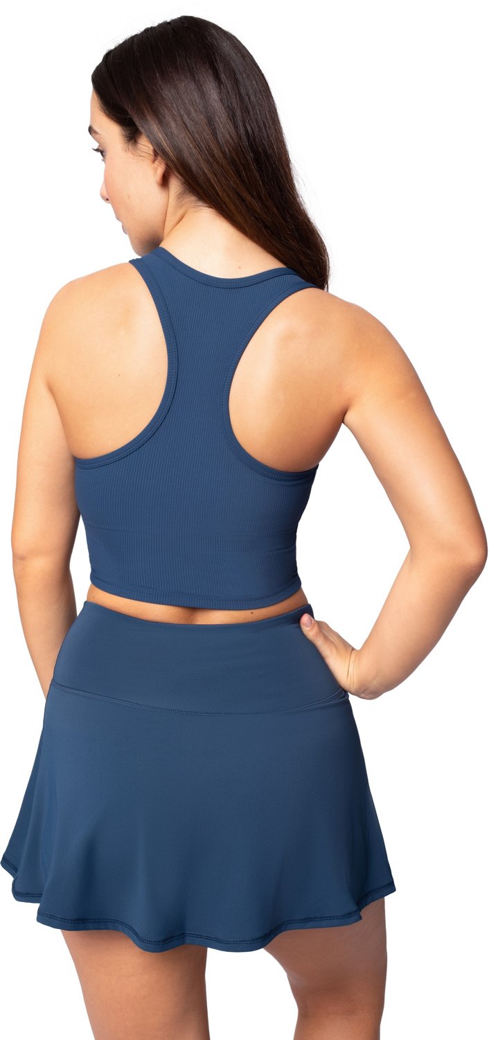 90 Degree by Reflex Women's Vortex Ribbed Crossfire Cropped Racerback Sports Bra                                                 - view number 2