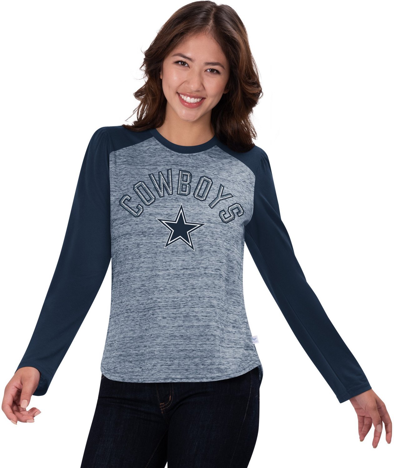 Women's Dallas Cowboys Graphic Oversized Sunday Crew, Women's Tops