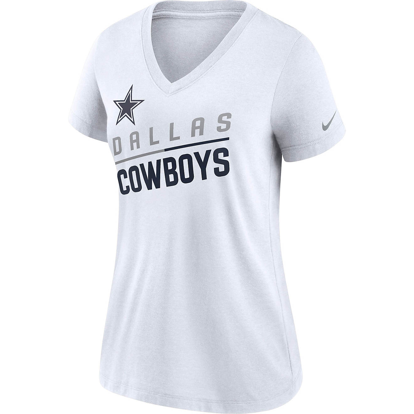Nike Women's Dallas Cowboys Slant Team Triblend V-Neck T-shirt