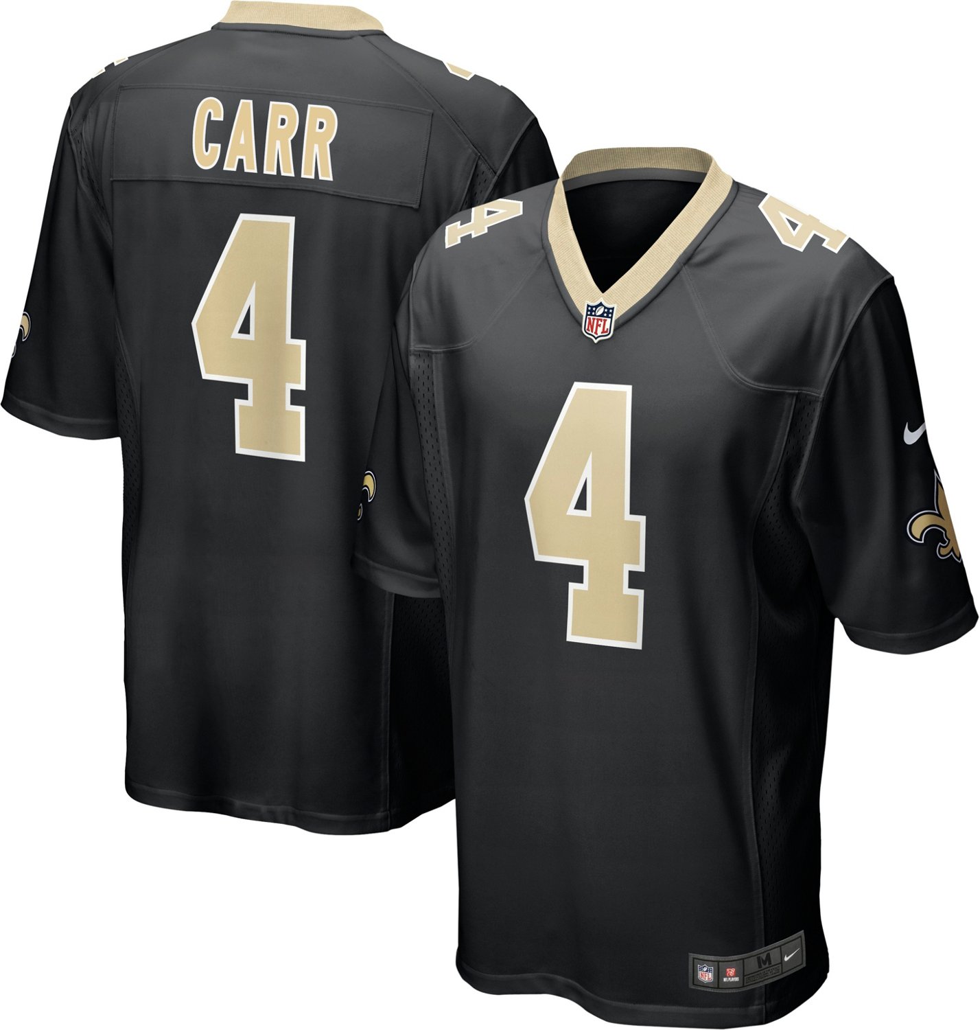 Nike Men's New Orleans Saints Derek Carr 4 Game N&N Jersey