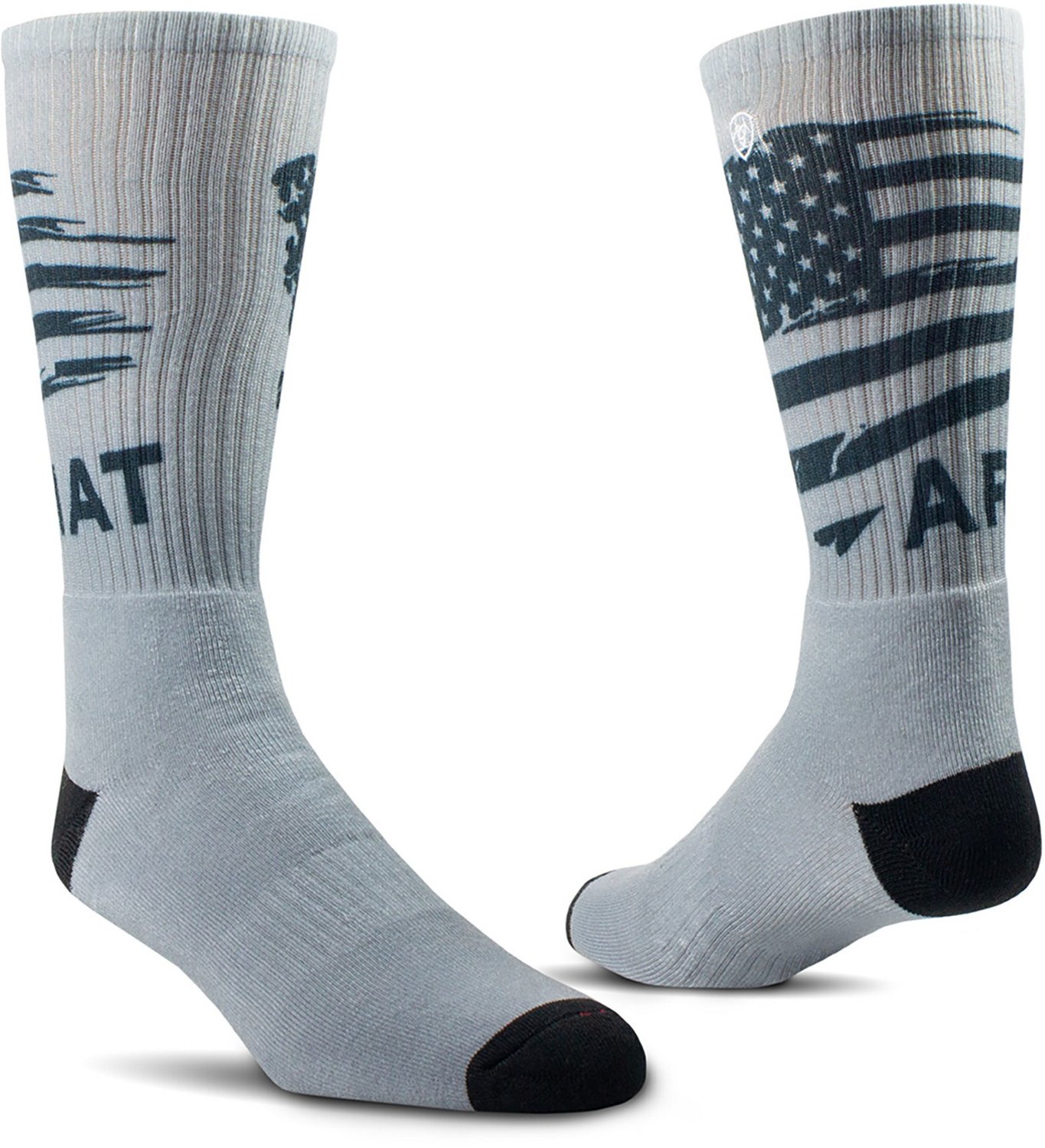 Ariat Men's Patriot Printed Graphic Work Crew Socks 2 Pack - view number 3