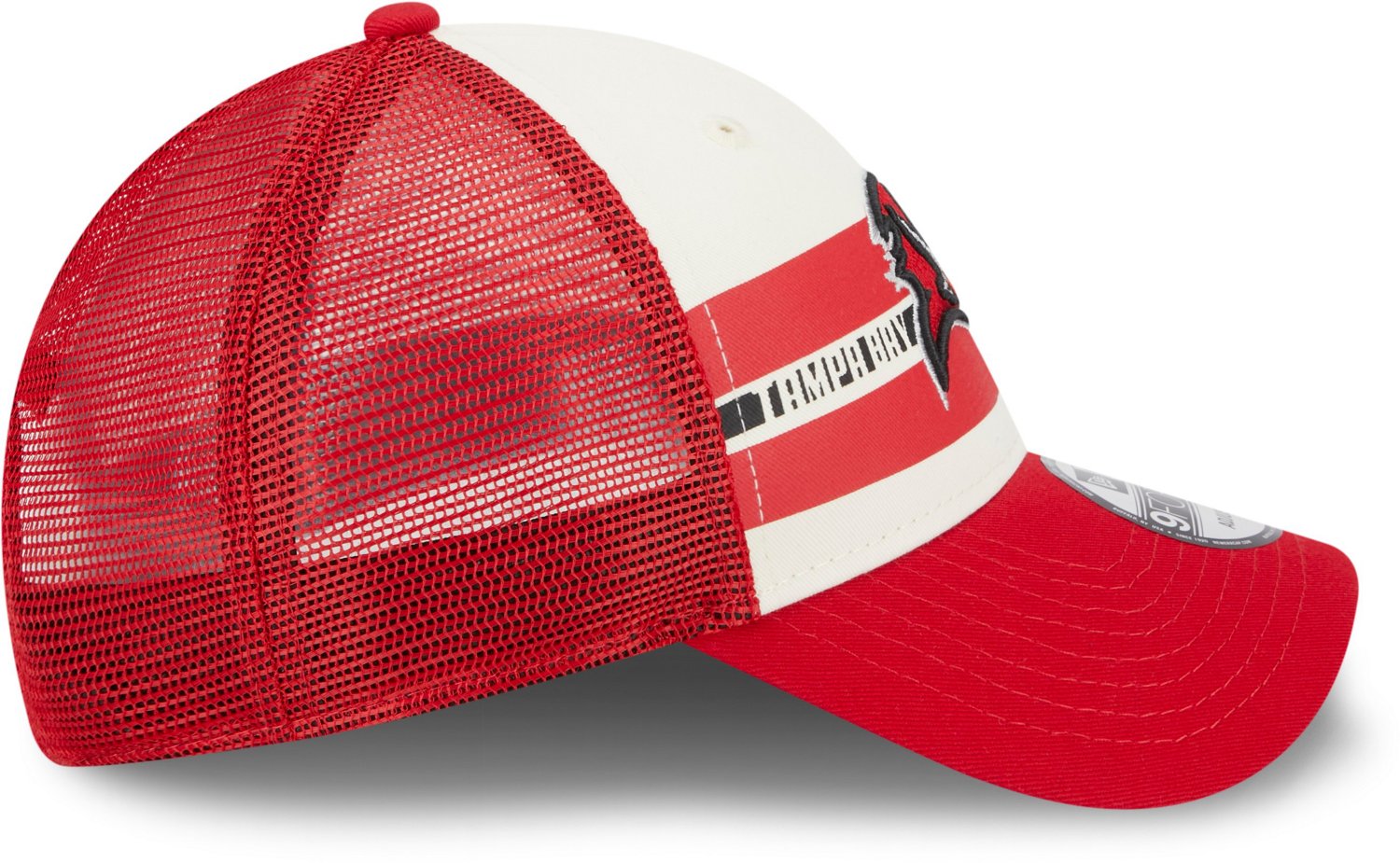 New Era Men's Tampa Bay Buccaneers Team Stripe 9FORTY Cap  - view number 4