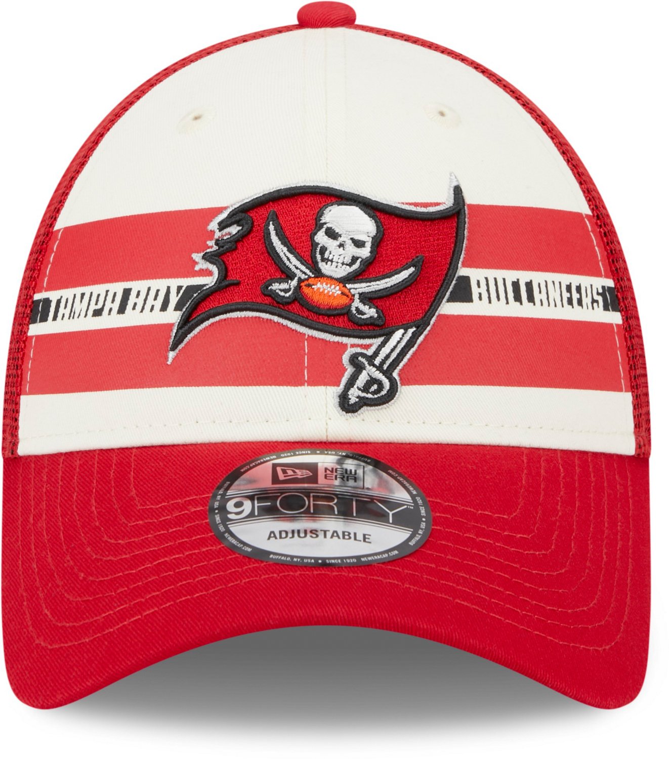 New Era Men's Tampa Bay Buccaneers Team Stripe 9FORTY Cap  - view number 2