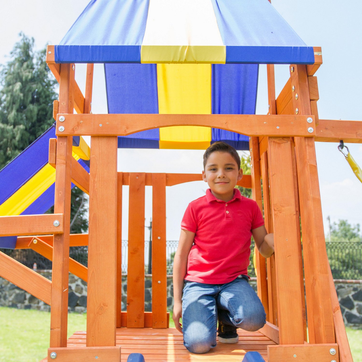 Sportspower Sunnyslope Wooden Swing Set Academy