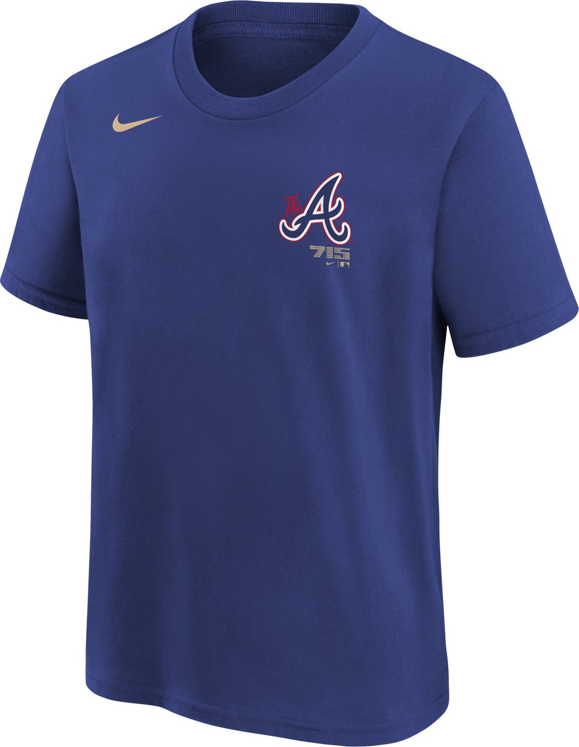 Nike Boys’ Atlanta Braves Wordmark Graphic T-Shirt Navy Blue, 20 Youth - MLB Youth at Academy Sports