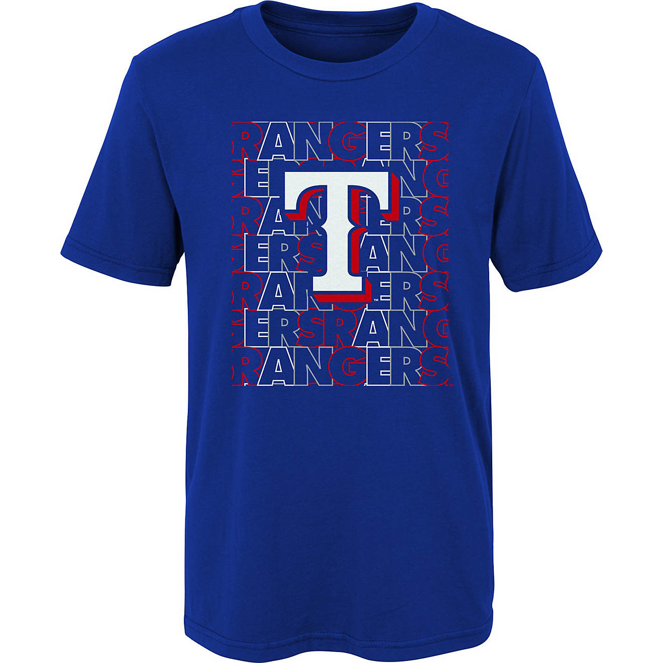 Outerstuff Boys' 4-7 Texas Rangers Letterman T-shirt                                                                             - view number 1