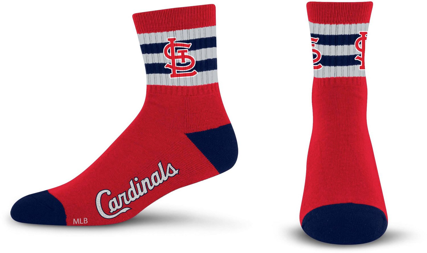 For Bare Feet St. Louis Cardinals 5Stripe Logo Socks Academy