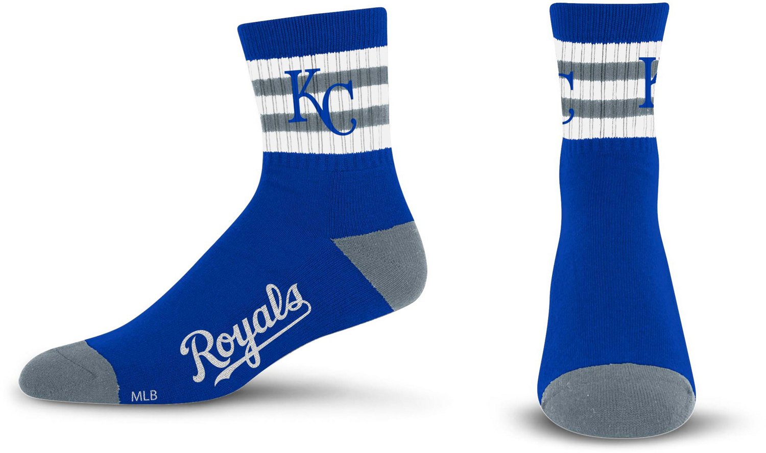 For Bare Feet Kansas City Royals 5Stripe Logo Socks Academy