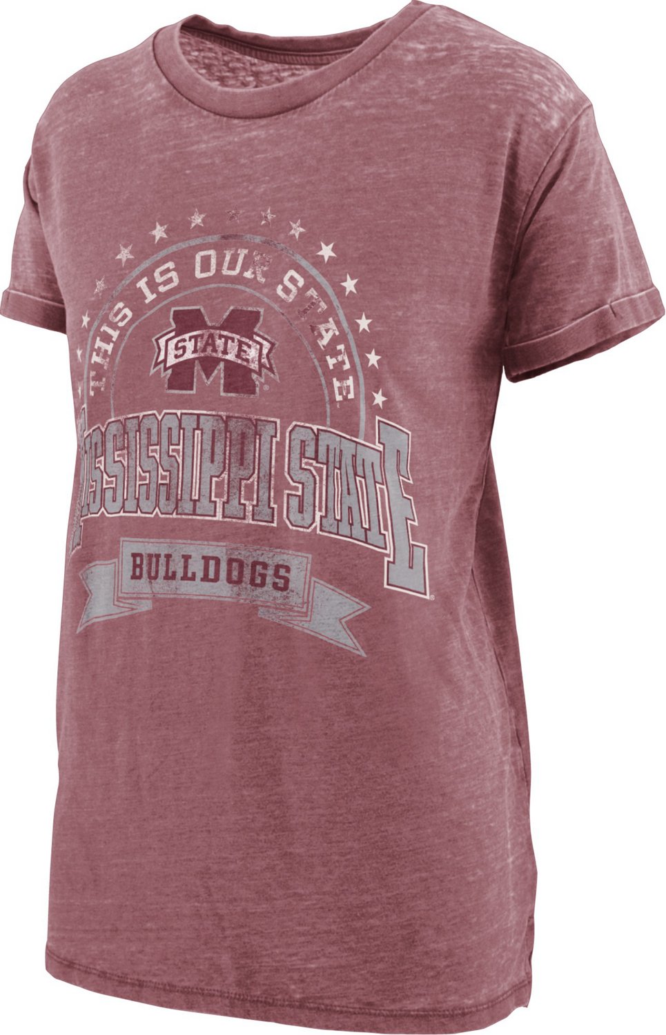 Three Square Women's Mississippi State University Vintage Boyfriend Captain T-shirt