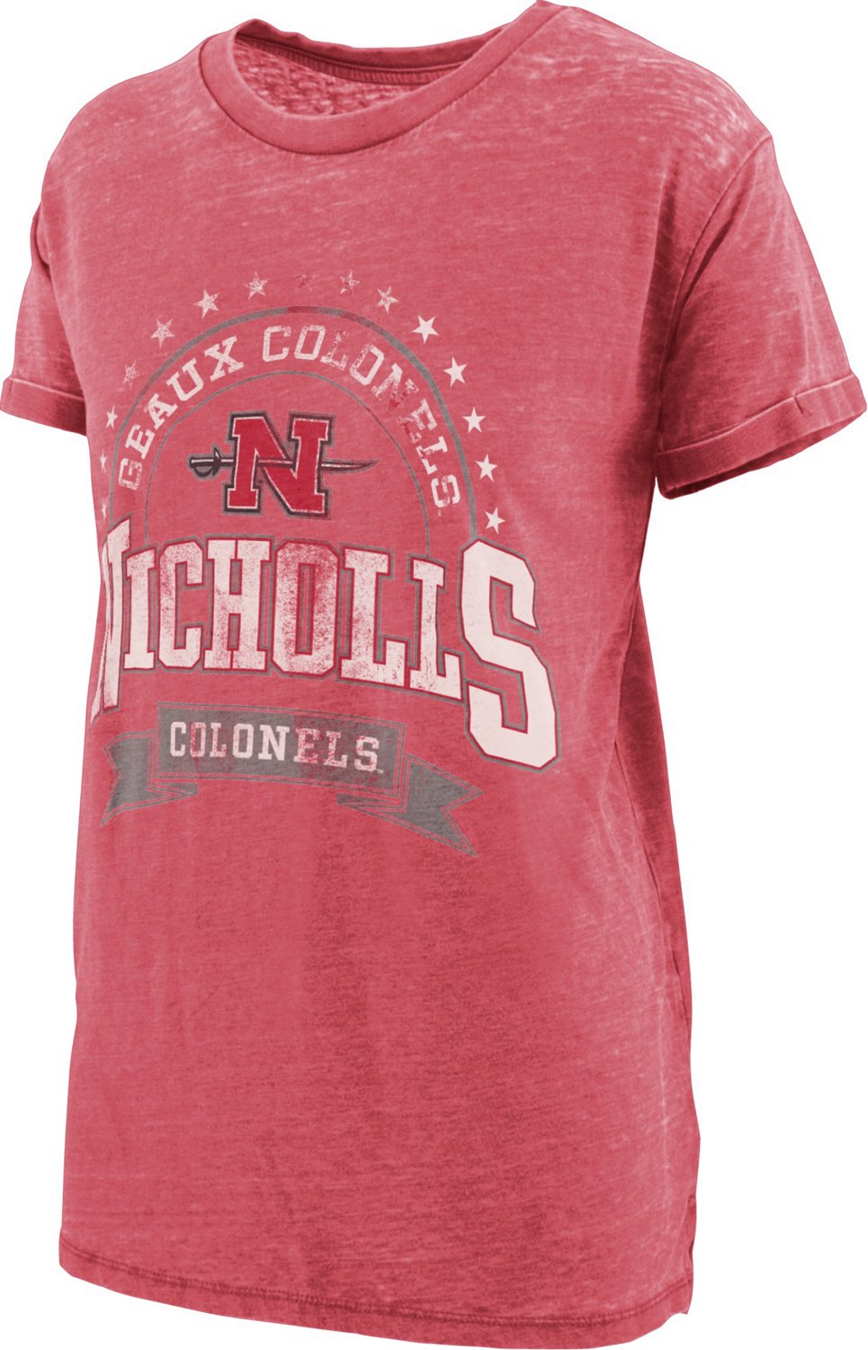 Three Square Women's Nicholls State University Vintage Boyfriend Captain T-shirt