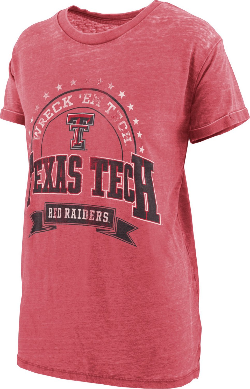 Three Square Women's Texas Tech University Vintage Boyfriend Captain T-shirt
