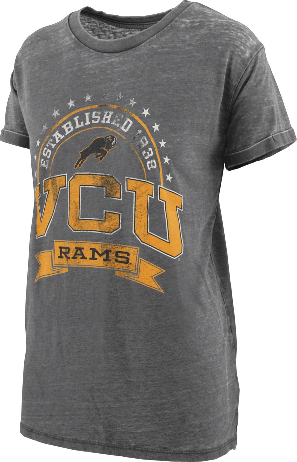 Three Square Women's Virginia Commonwealth University Vintage Boyfriend Captain T-shirt
