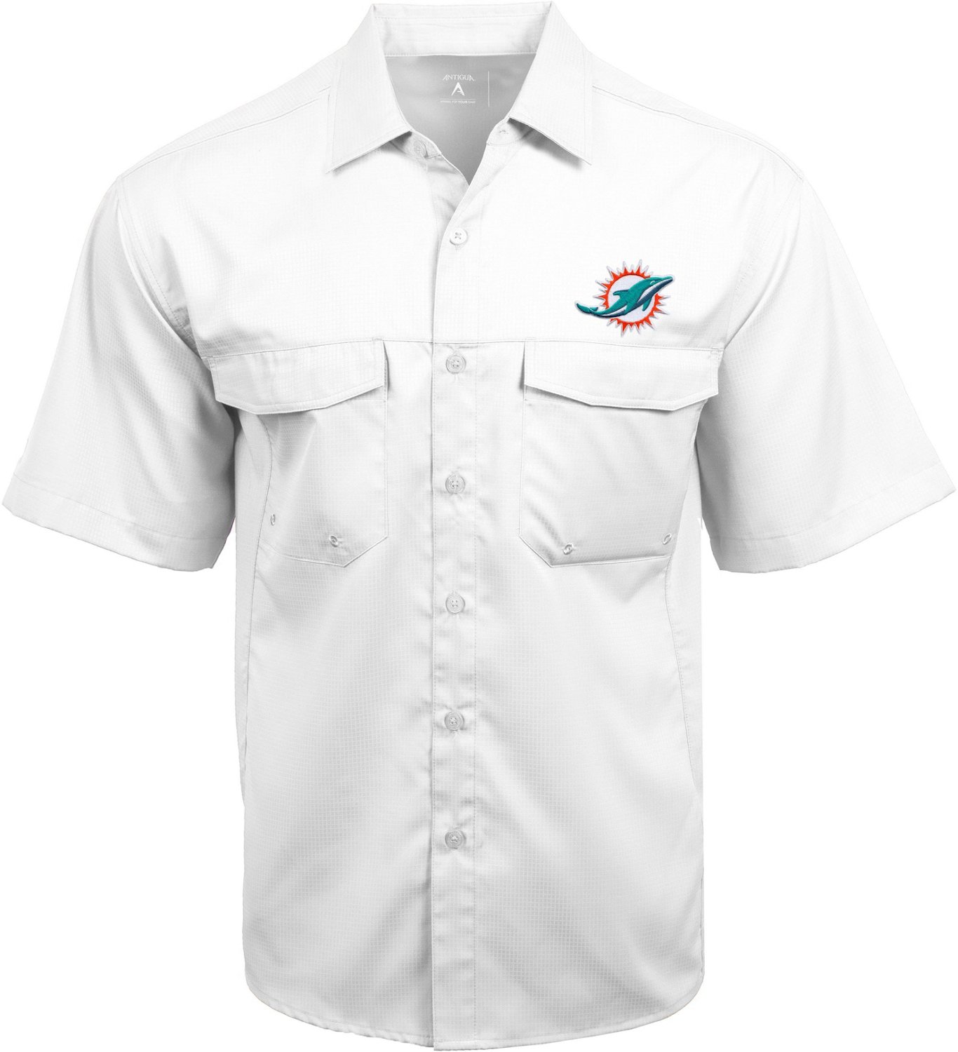 Antigua Men's Miami Dolphins Game Day Woven Shirt