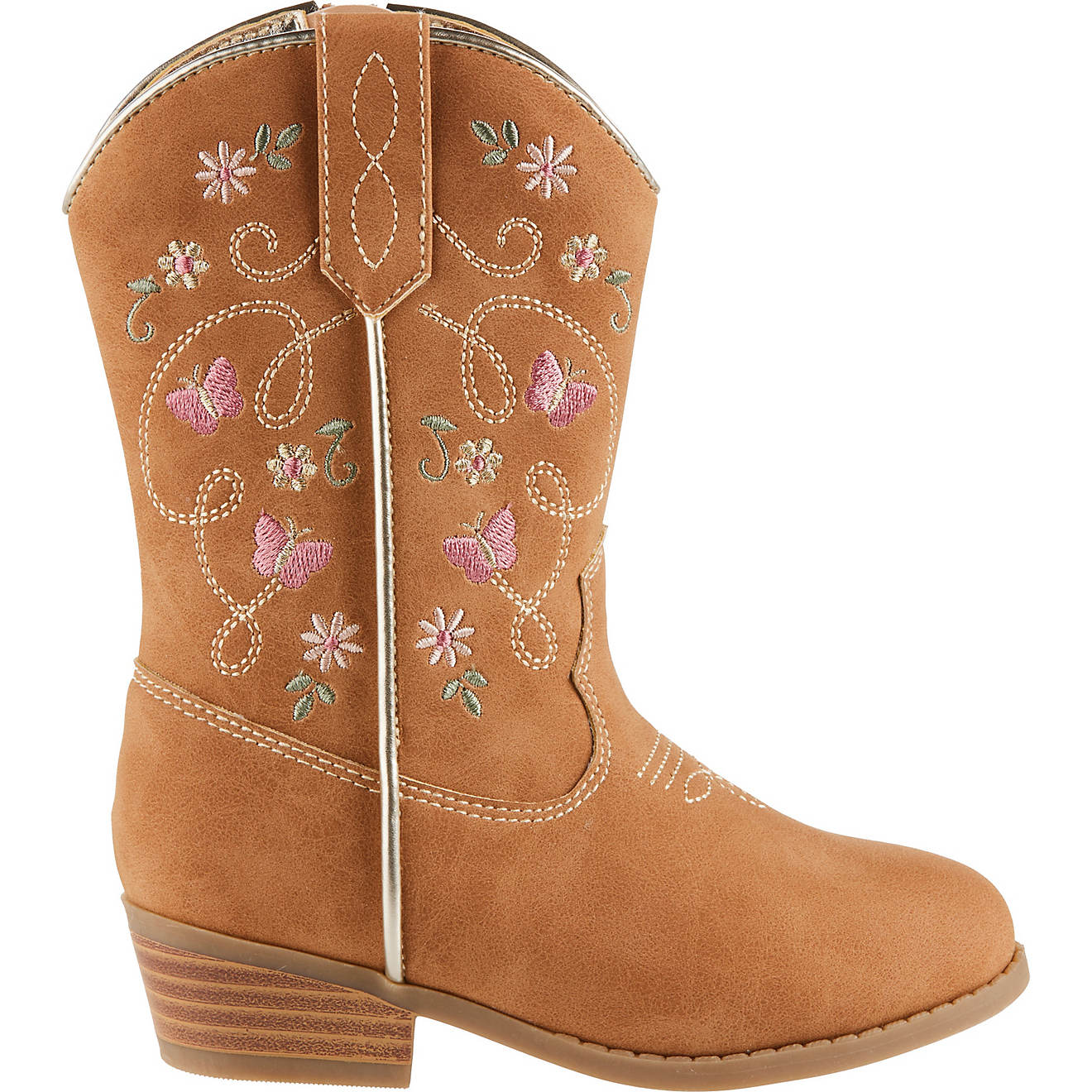 Magellan Outdoors Toddlers' Butterfly Embroidered Western Boots                                                                  - view number 1
