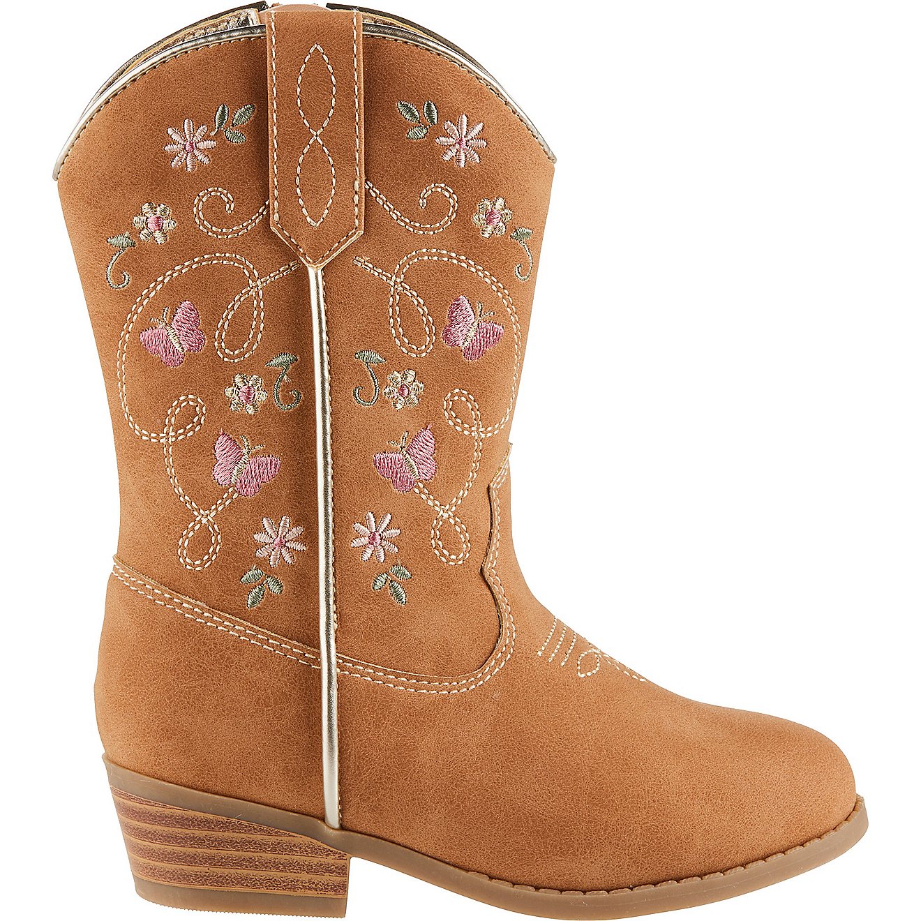 Magellan Outdoors Toddlers' Butterfly Embroidered Western Boots                                                                  - view number 5