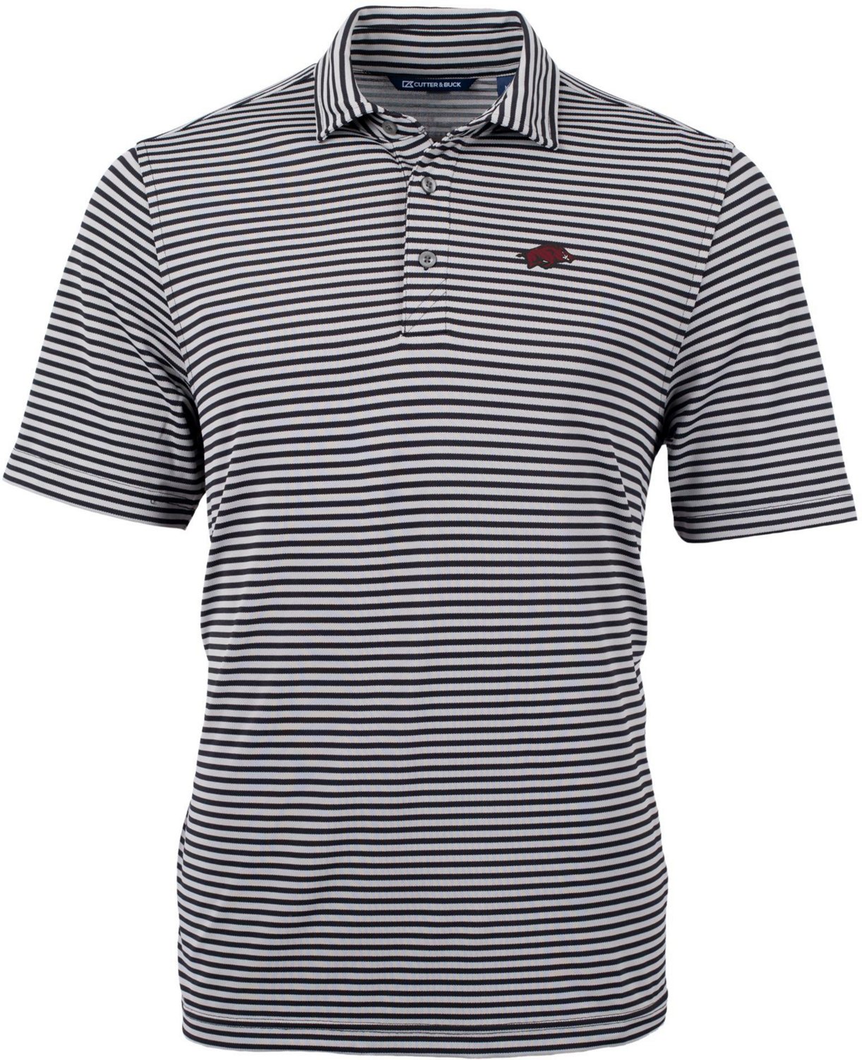 Cutter  Buck Arkansas Razorbacks Virtue Eco Pique Stripe Recycled Polo - view number 1