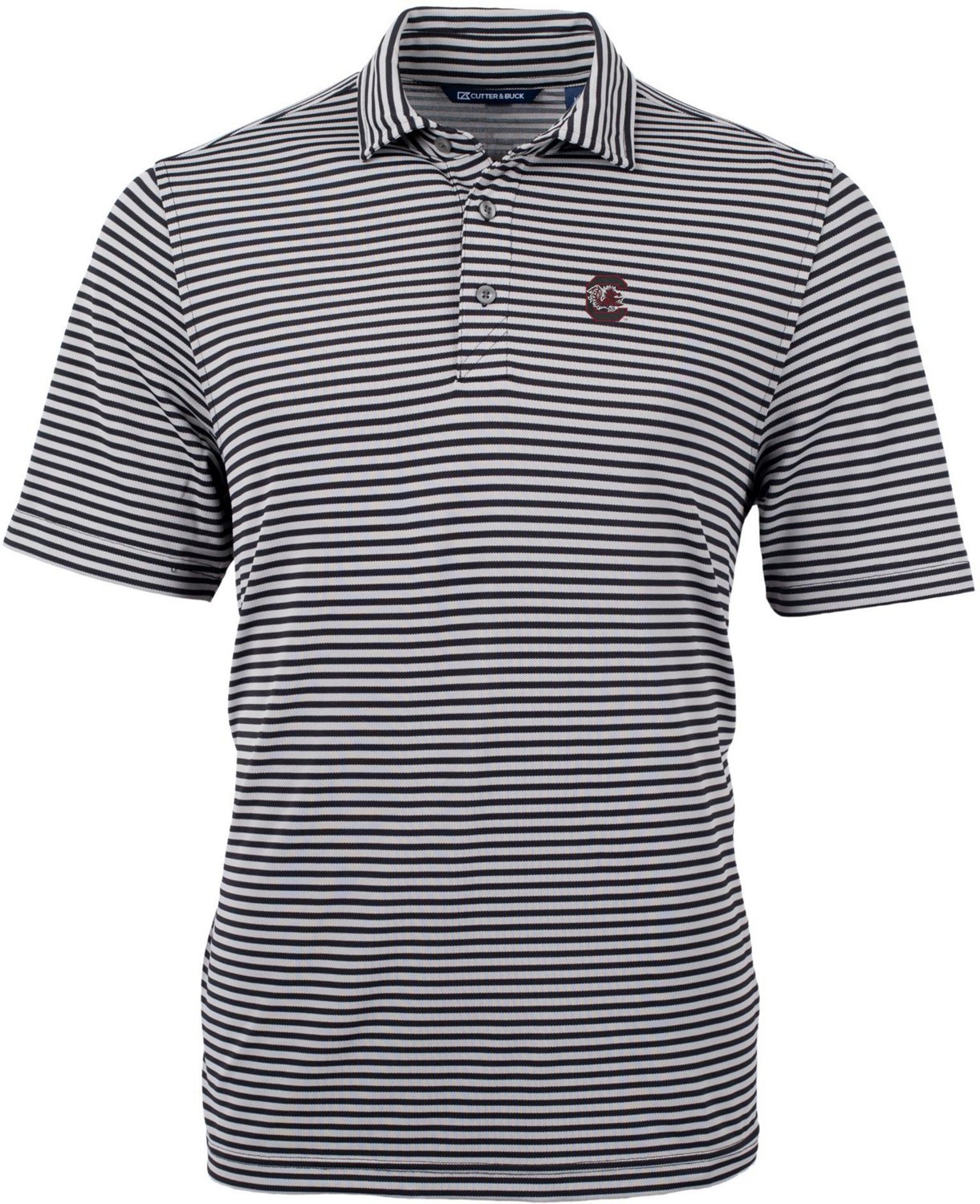 Cutter & Buck Men's University of South Carolina Virtue ECO Recycled Striped Pique Polo