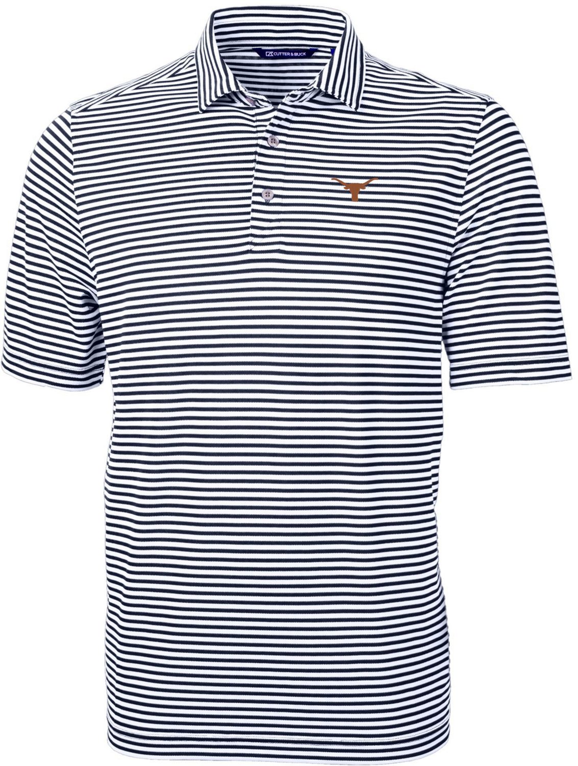 Cutter  Buck Texas Longhorns Virtue Eco Pique Stripe Recycled Polo - view number 1
