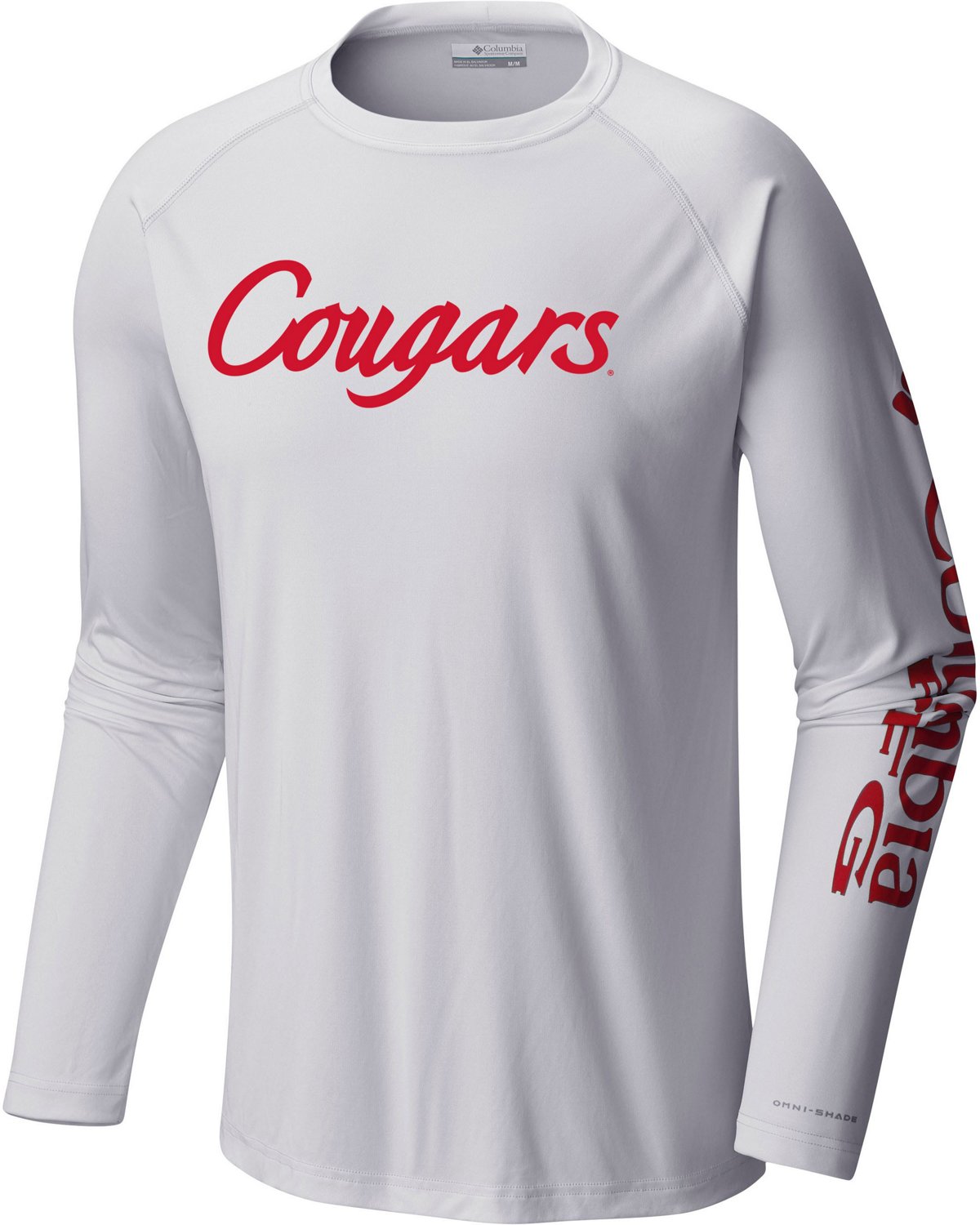 Men's Boston Red Sox Columbia White Terminal Tackle Omni-Shade Raglan Long  Sleeve T-Shirt