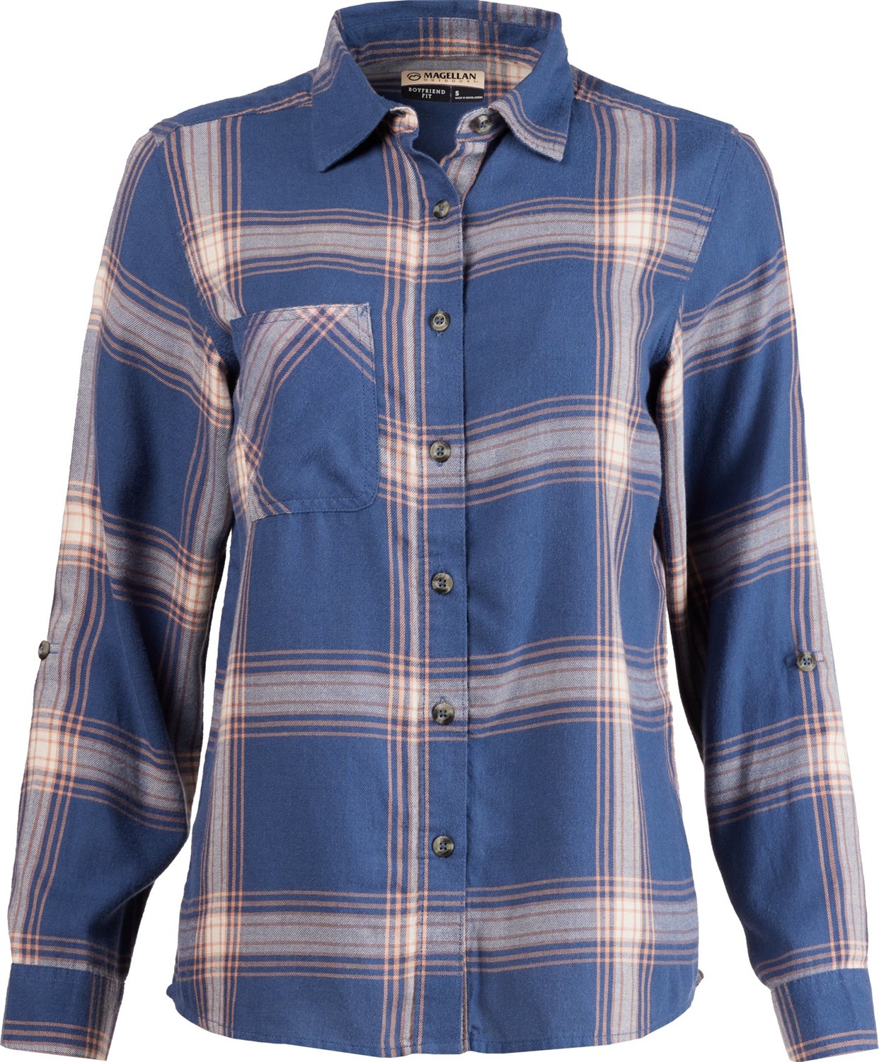 Magellan Outdoors Women's Willow Creek Plaid Long Sleeve Shirt