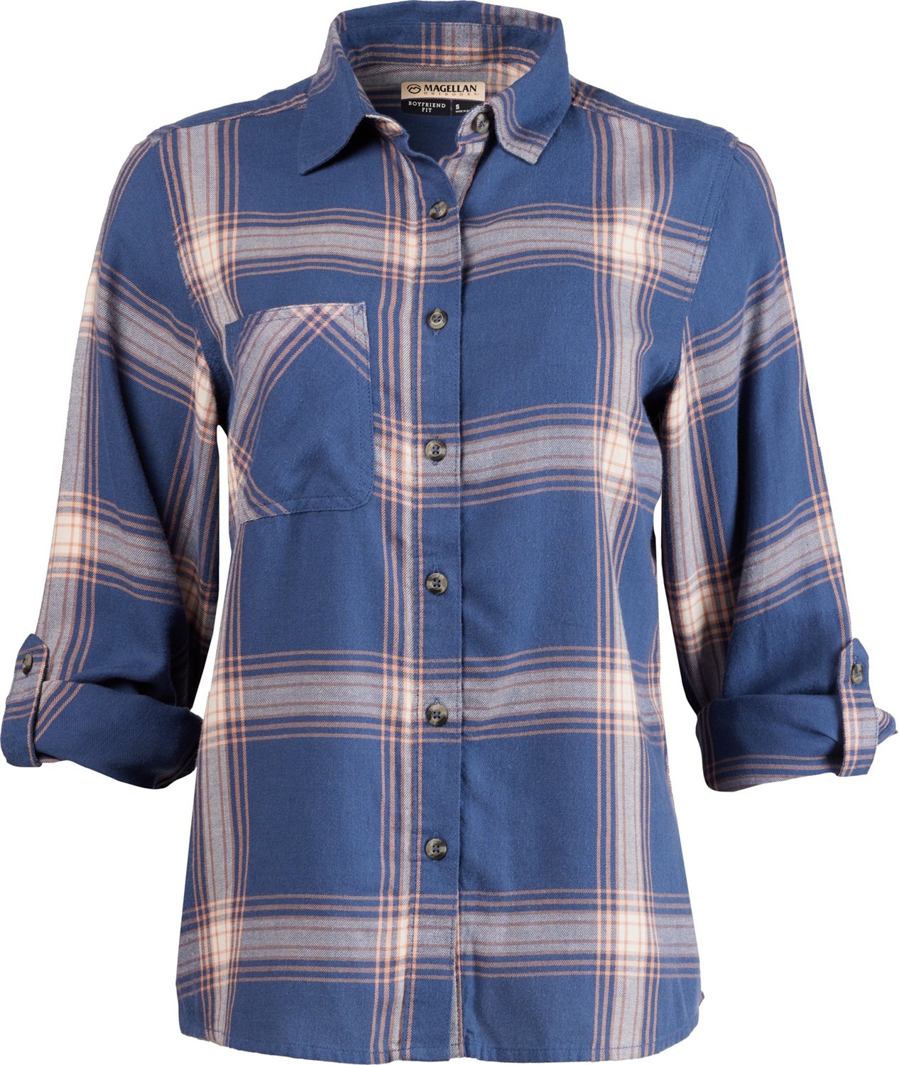 Magellan Outdoors Women's Willow Creek Plaid Long Sleeve Shirt - view number 3