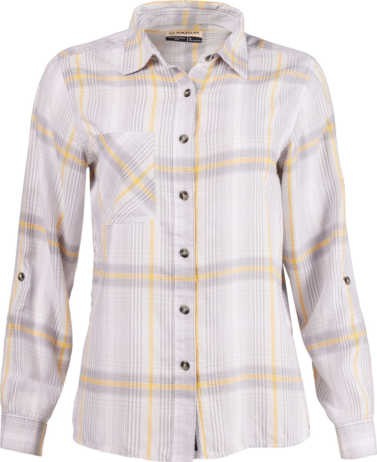 Magellan Outdoors Women's Willow Creek Plaid Long Sleeve Shirt