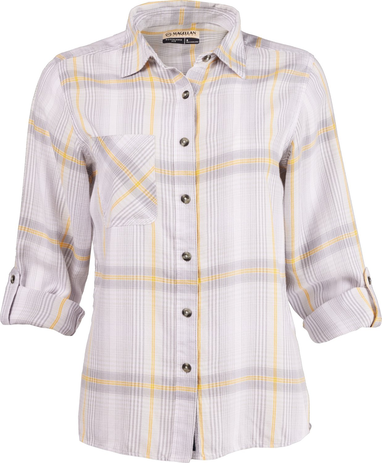 Magellan Outdoors Women's Willow Creek Plaid Long Sleeve Shirt - view number 3