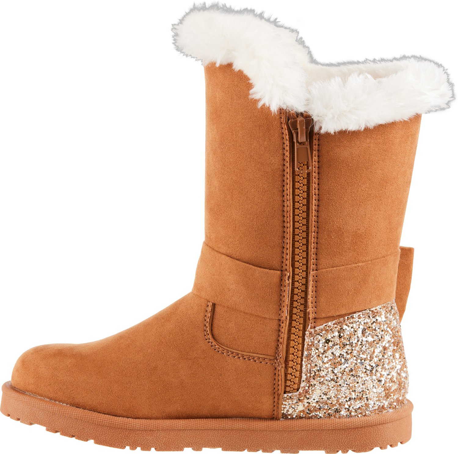 Magellan Outdoors Youth Glitter Faux Fur Boots Academy