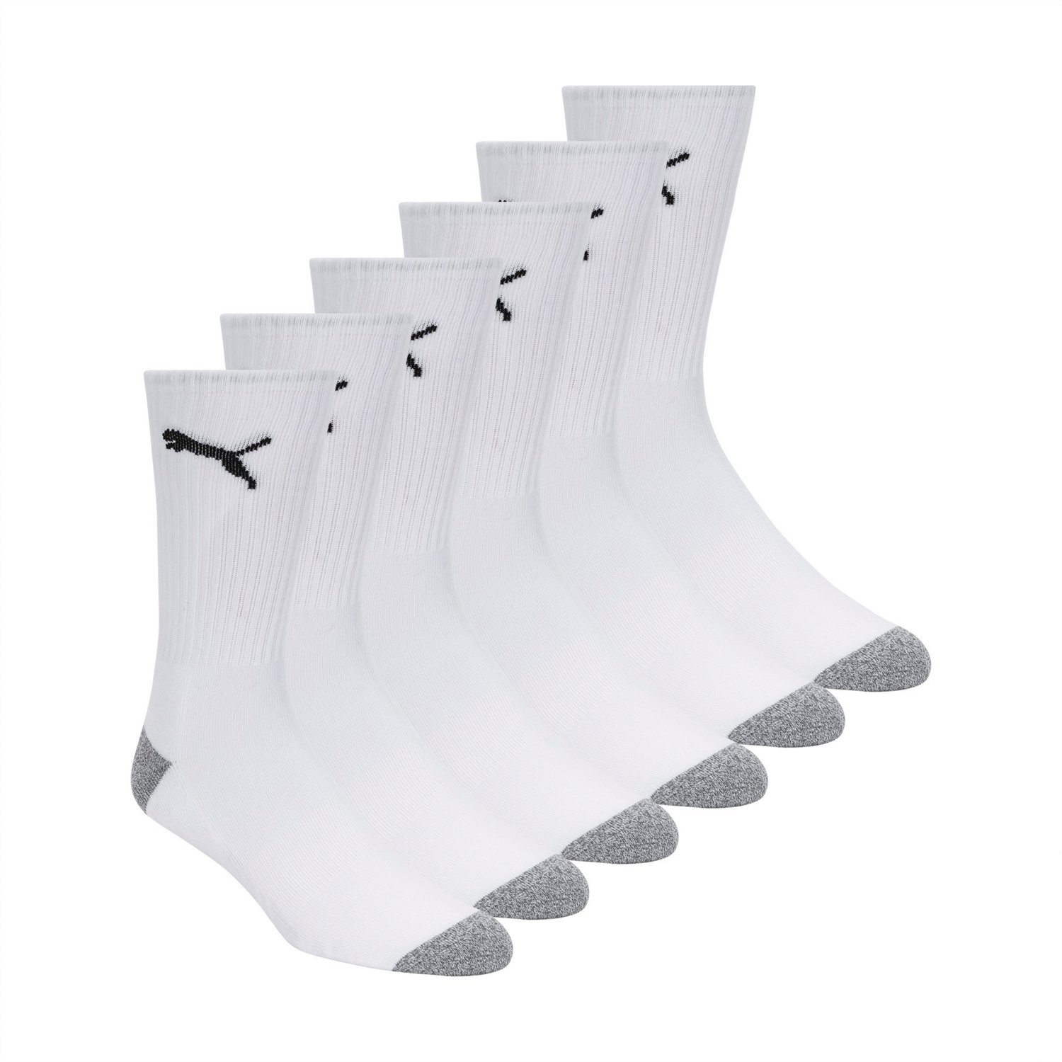PUMA Men's Terry Crew Socks 6-Pack