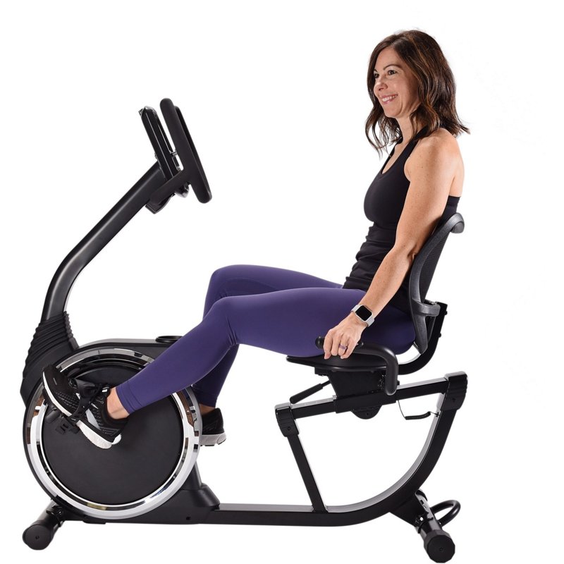 Stamina 845 Magnetic Recumbent Exercise Bike Black/Dark Grey - Exer Bike/Ski Machine at Academy Sports