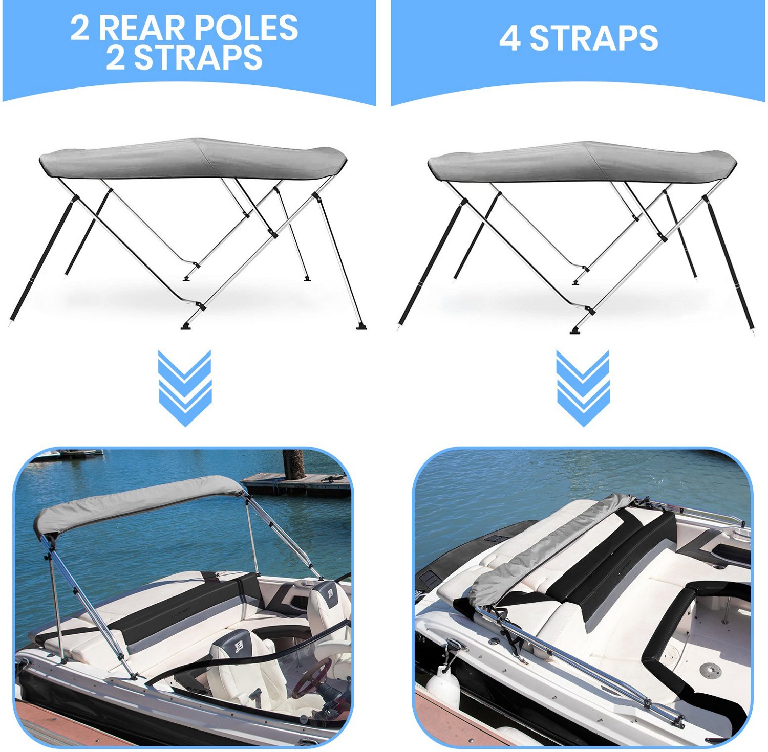 Leader Accessories 3-Bow Bimini Top - view number 6