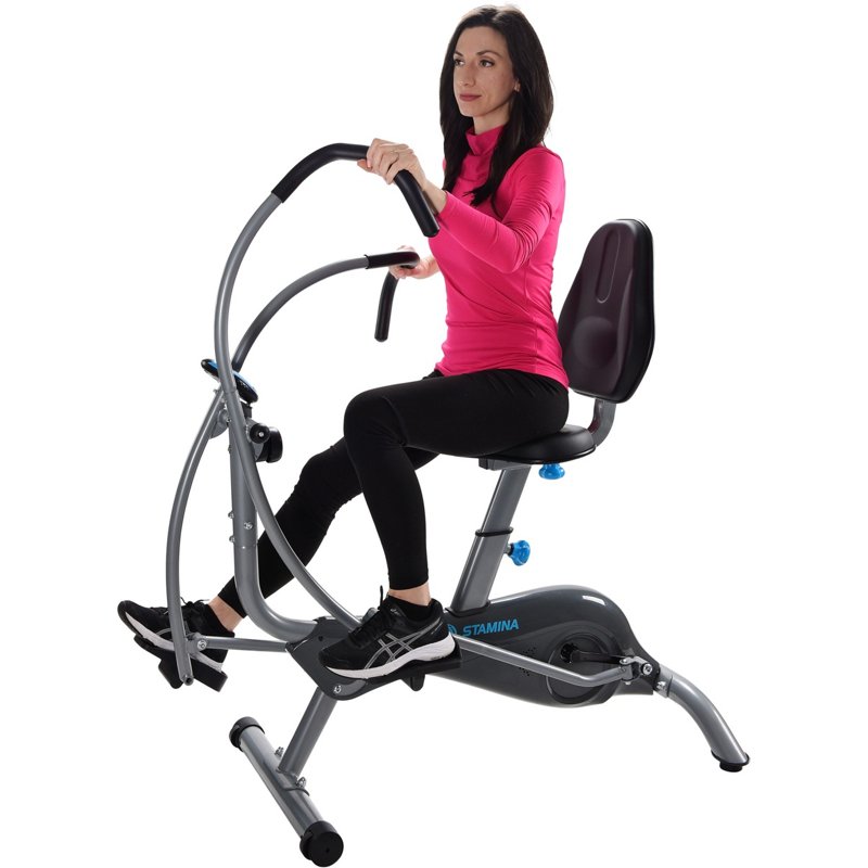 Stamina EasyStep Recumbent Stepper Dark Grey/Light Grey - Step Equipment at Academy Sports