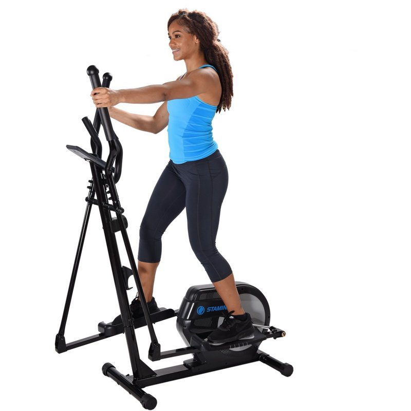 Stamina 1704 Elliptical Trainer Grey/Black - Steppers/Ellipticals at Academy Sports