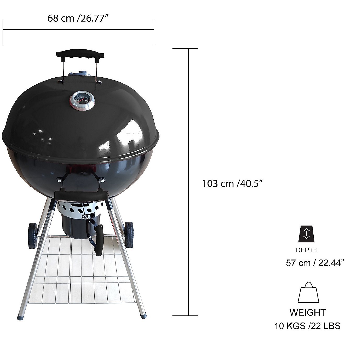 Outdoor Gourmet Canyon Charcoal Kettle Grill                                                                                     - view number 8